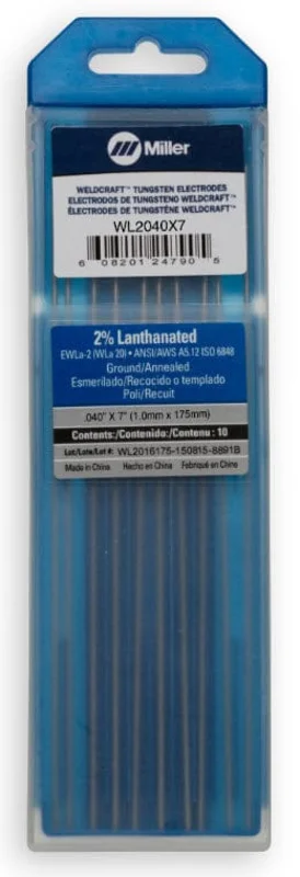 Weldcraft 2% Lanthanated Tungsten Electrode WL2040X7