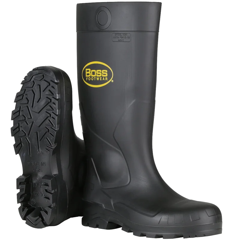 WEST CHESTER B380-8005/7 PLAIN TOE BLK PVC BOOT SZ7