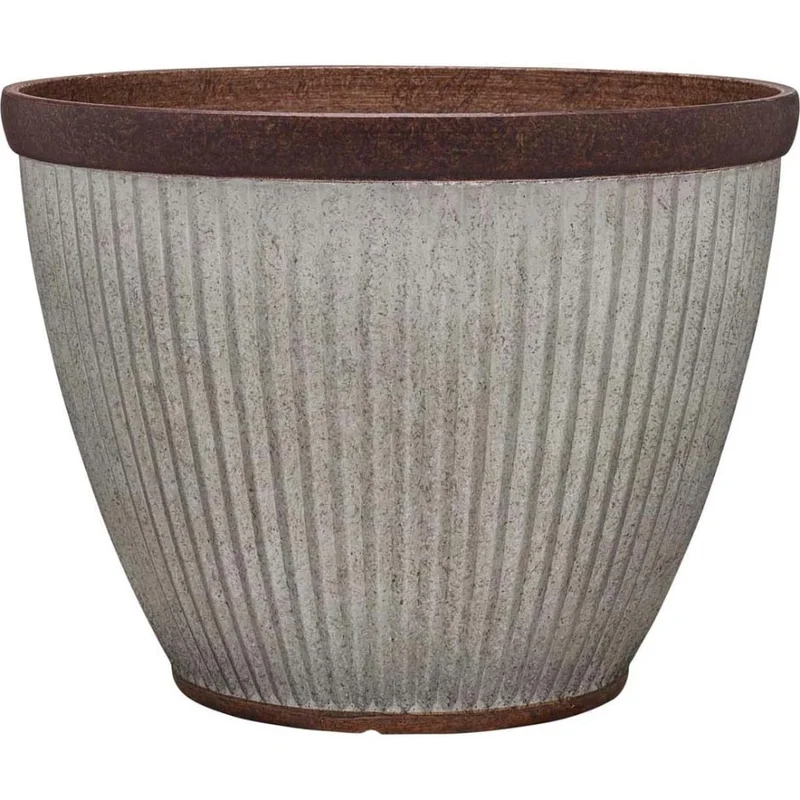 WESTLAKE ROUND PLANTER GALVANIZED