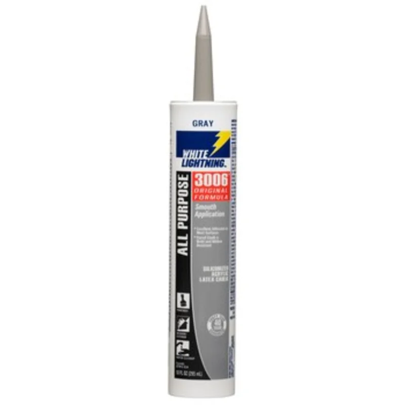 White Lightning Products 10 oz. Gray 3006 Cart All Purpose Caulk Pack Gray