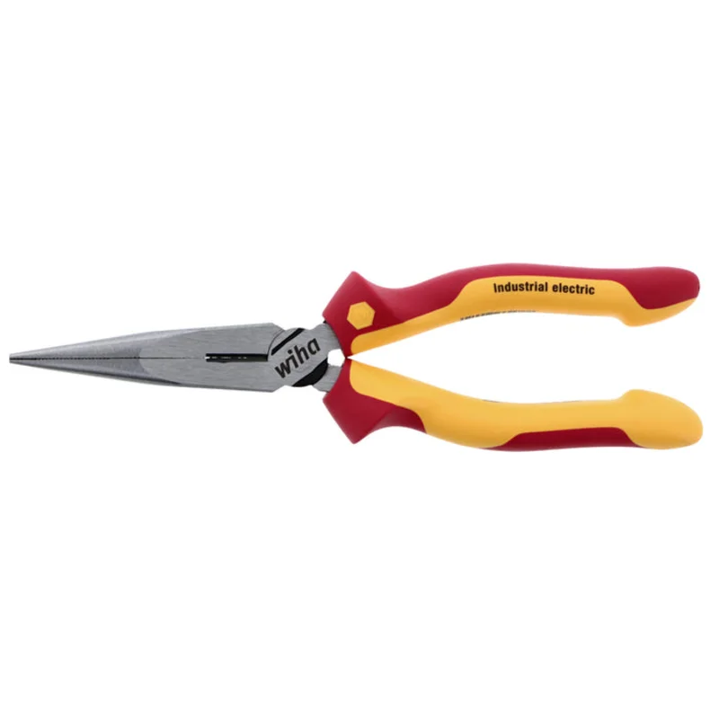 Wiha Tools Insulated Industrial Long Nose Pliers 8"