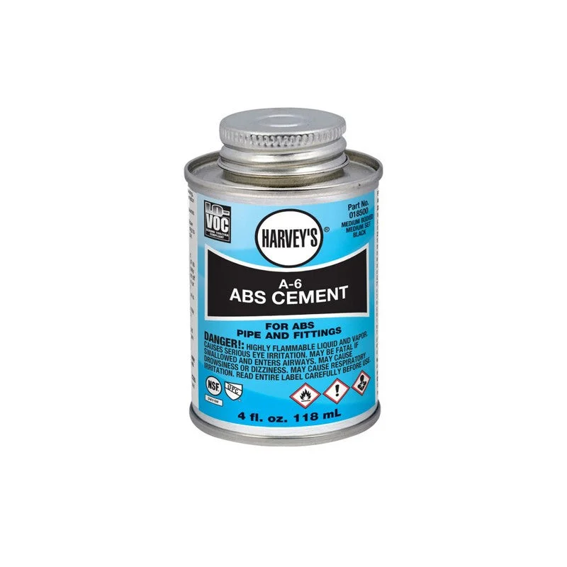 William H Harvey 4 oz. A-6 ABS Medium Body Black Cement