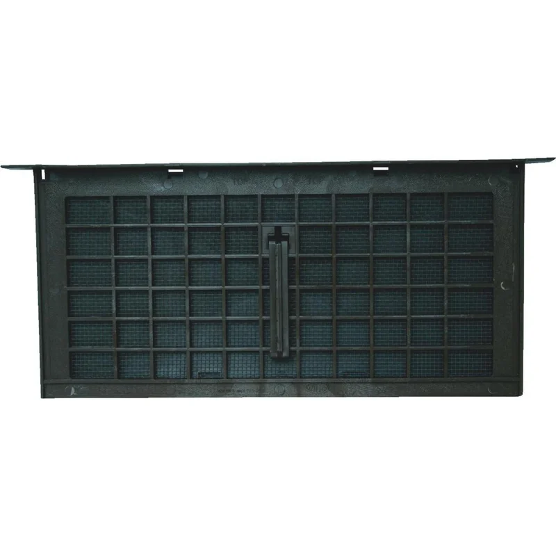 Witten PMD-1 8 In. x 16 In. Black Manual Foundation Ventilator with Damper and Lentil
