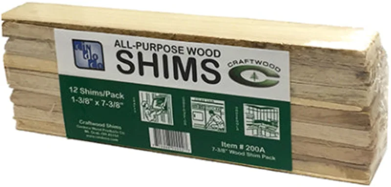 WOOD SHIMS 7 3/8 IN 12/PK 30PK/CASE
