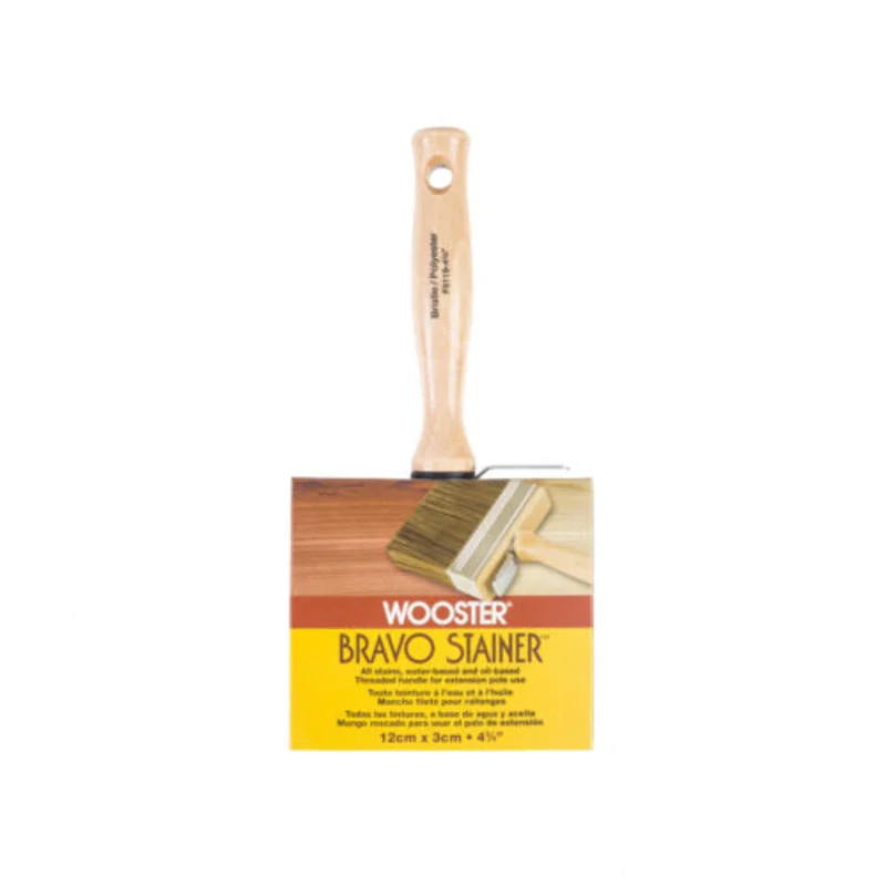Wooster Brush Bravo Stainer Bristle/Poly Brush 4-3/4"