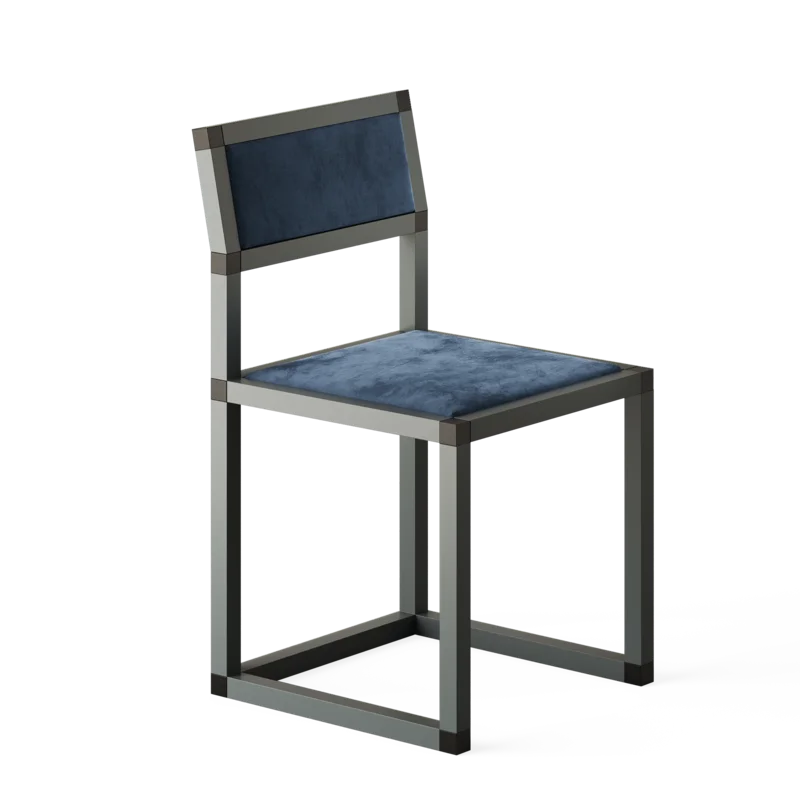 XD Chair Aluminum + Dark Blue