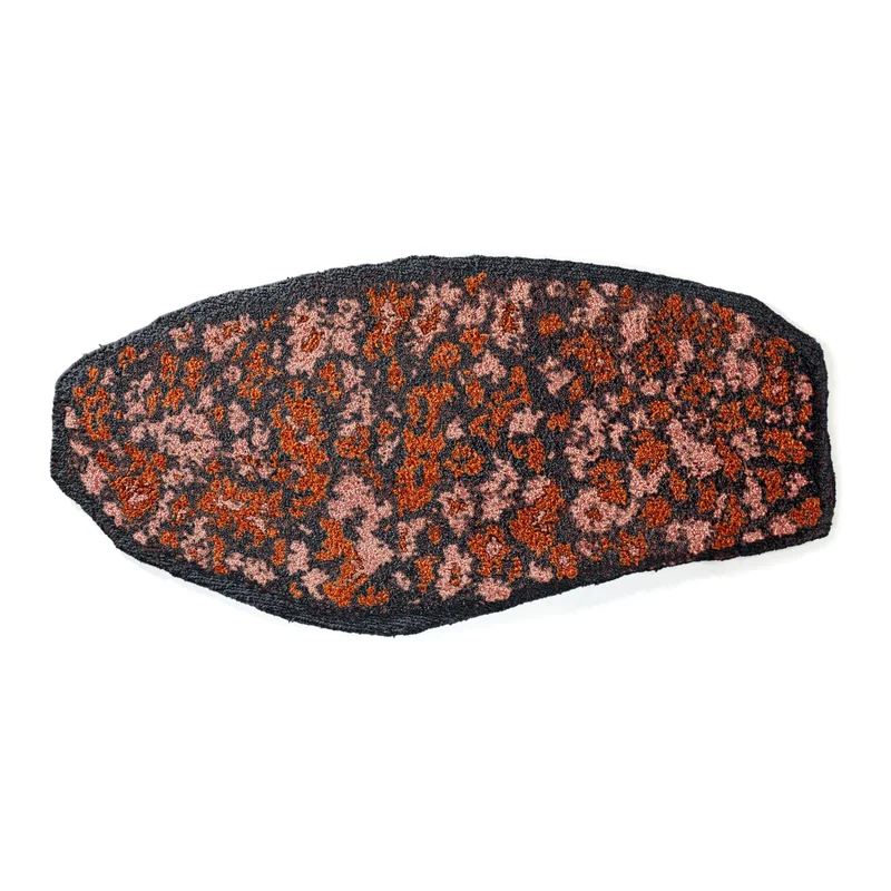 Zipa Rug soft pink/dark green/orange